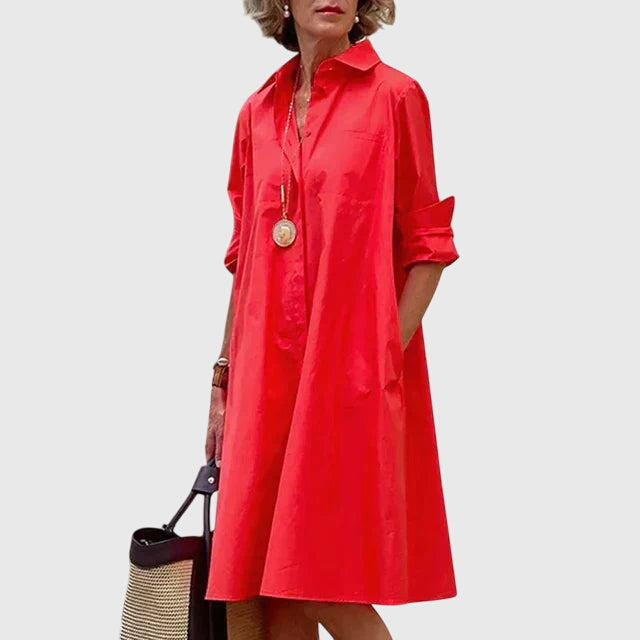 Diana | Button-Down A-Line Shirt Dress