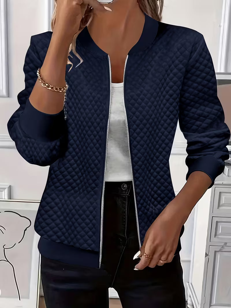Mackenzie | Quilted Zip-Up Bomber Jacket