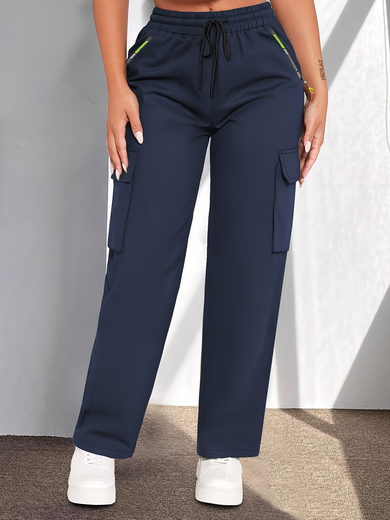 Hailey | High-Waisted Drawstring Cargo Pants