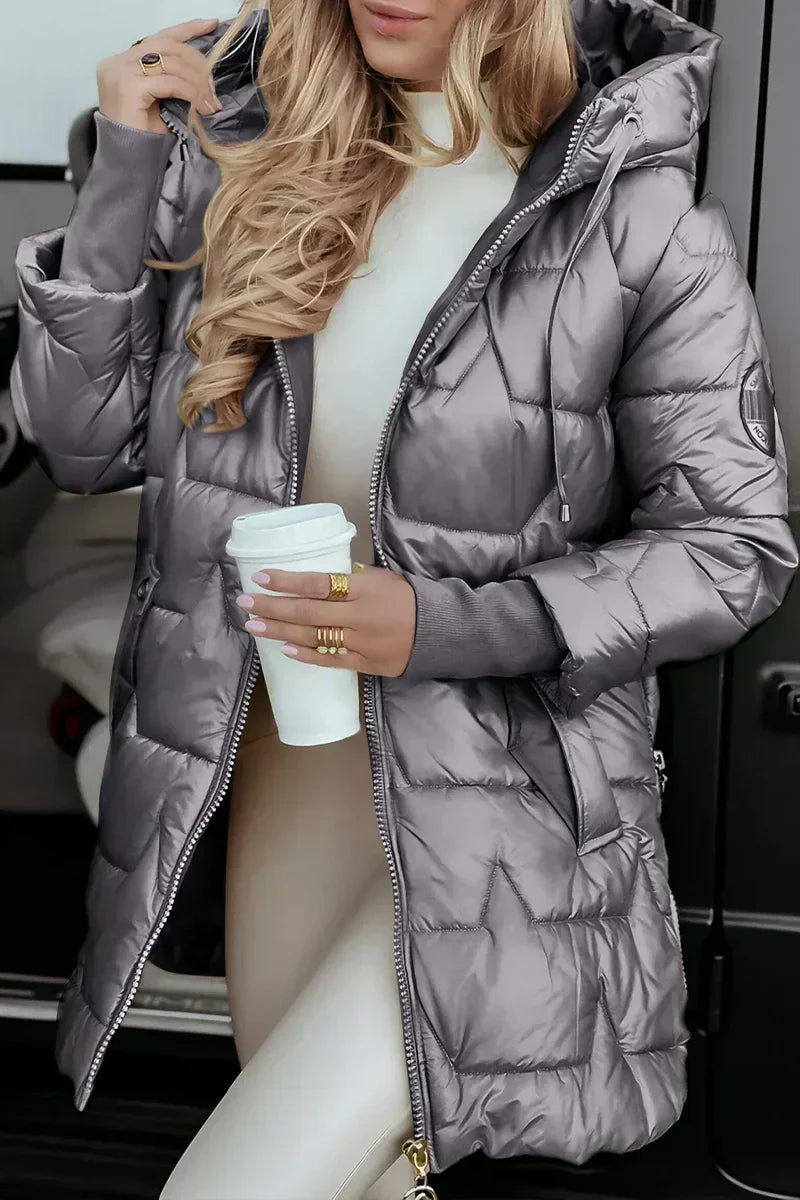 Savannah | Star-Quilted Hooded Puffer Jacket