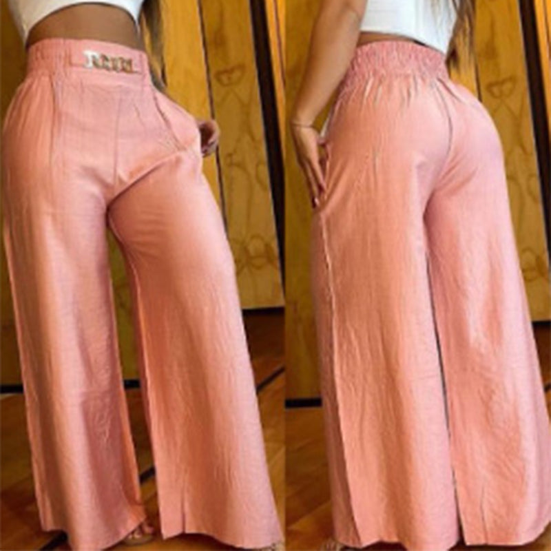Elyssa | Chain-Detail Wide-Leg Trousers