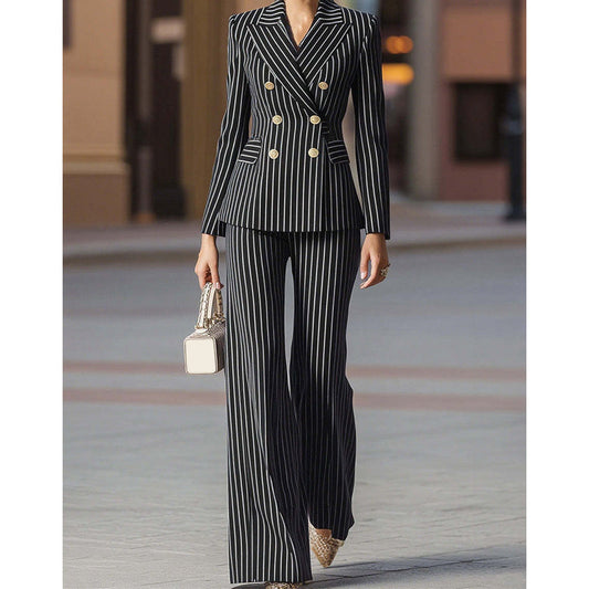 Marianne | Pinstripe Double-Breasted Power Suit