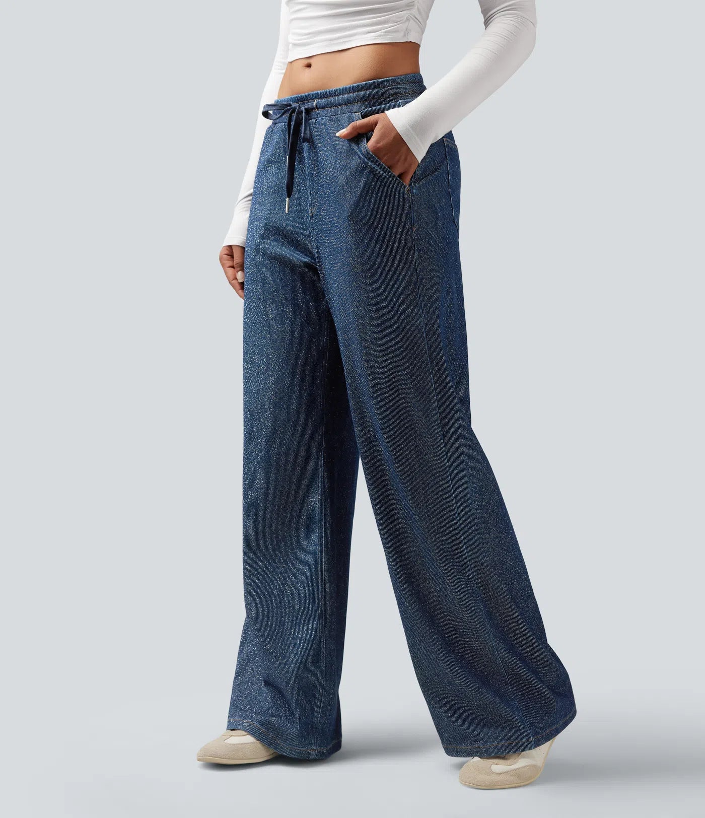 Harper | Sparkly Wide-Leg Lounge Pants