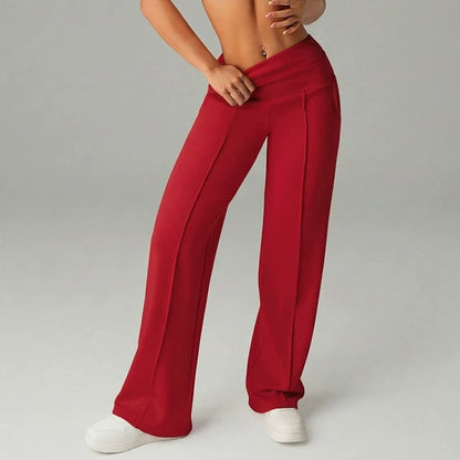 Isabella | High-Waisted Seamed Wide-Leg Pants