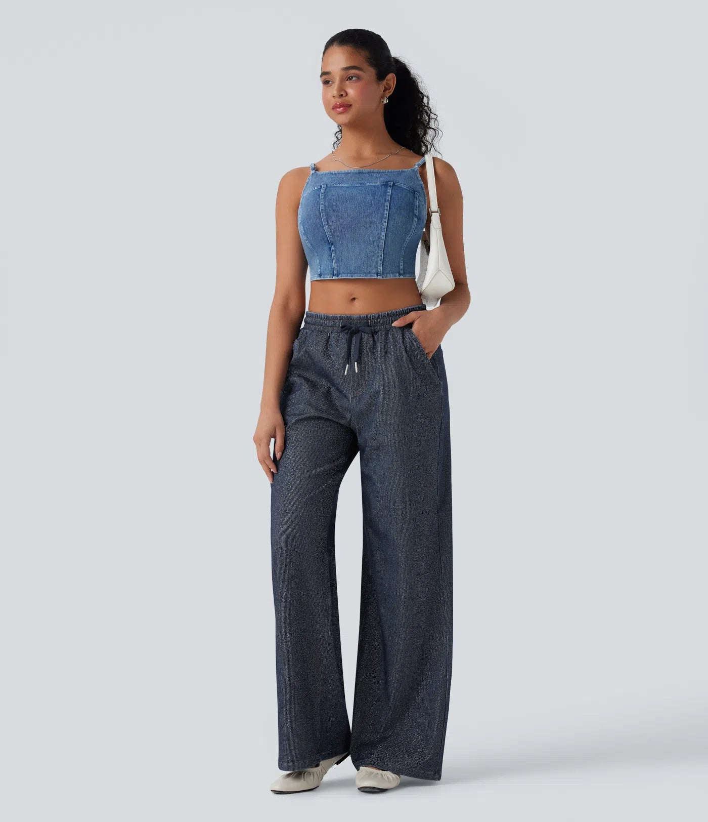Harper | Sparkly Wide-Leg Lounge Pants