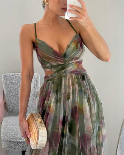 Celeste | Floral Tulle Maxi Gown