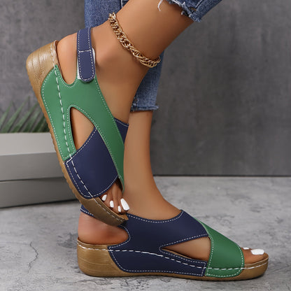 Harper | Contrast Strap Wedge Sandals