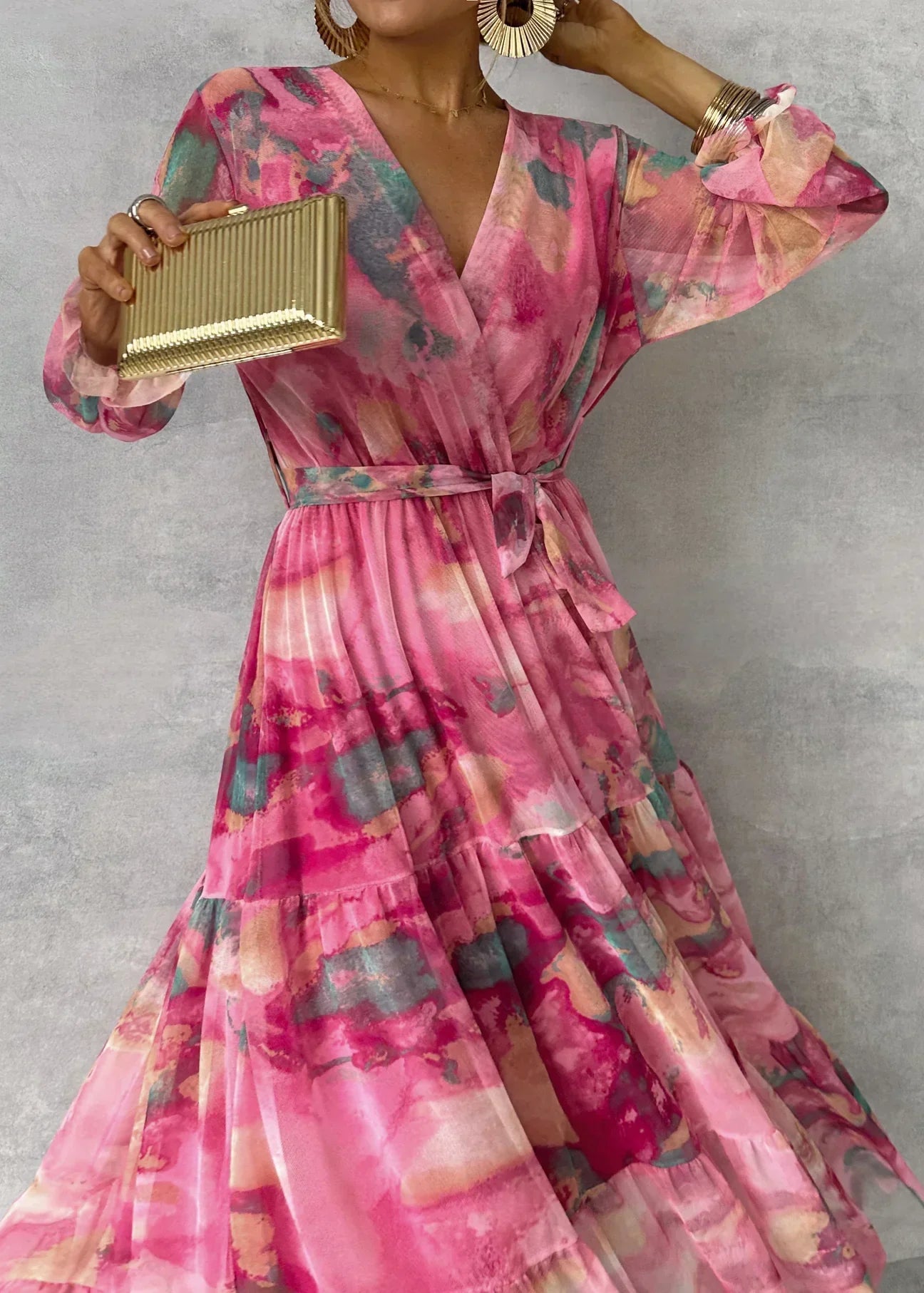 Elena | Floral Wrap Maxi Dress