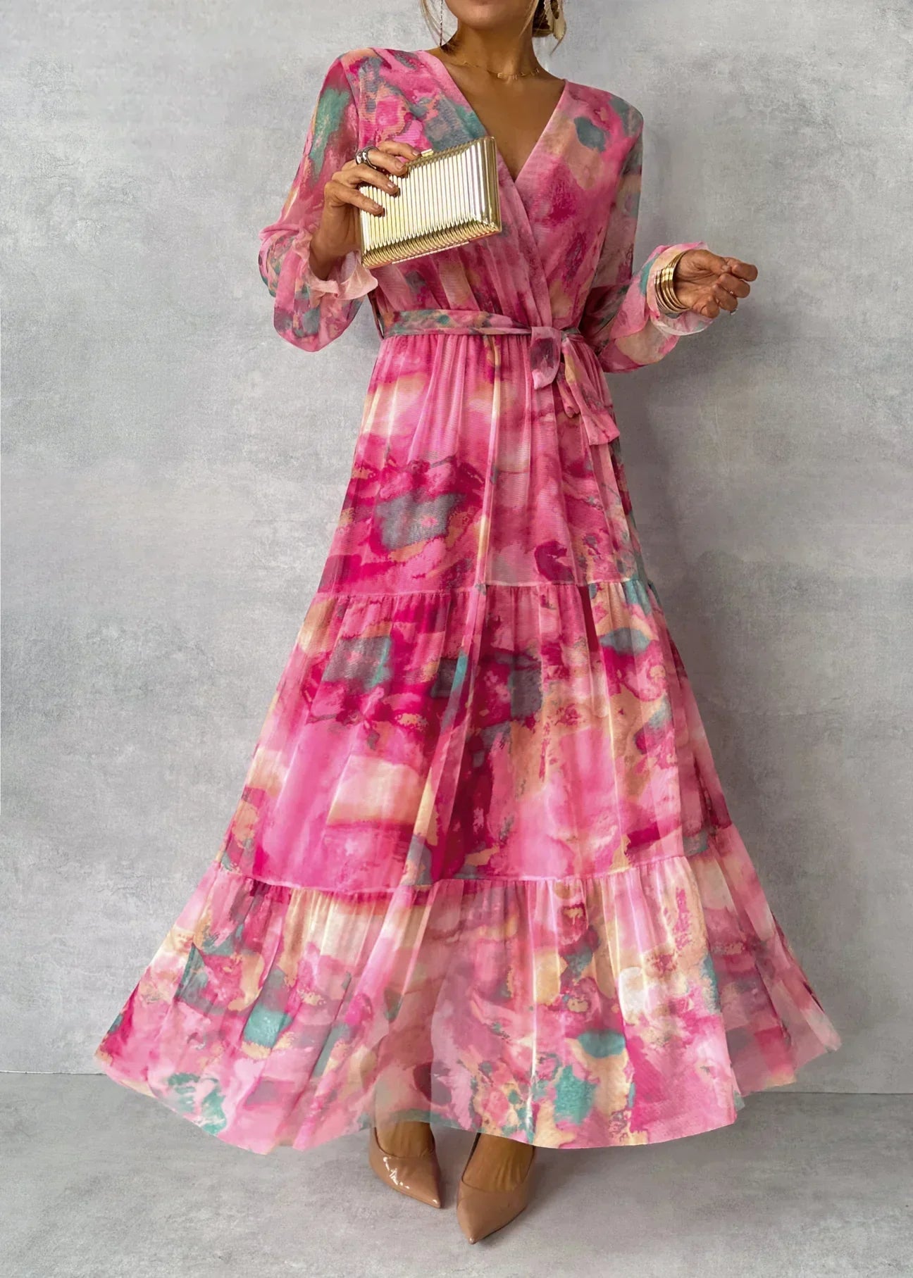 Elena | Floral Wrap Maxi Dress