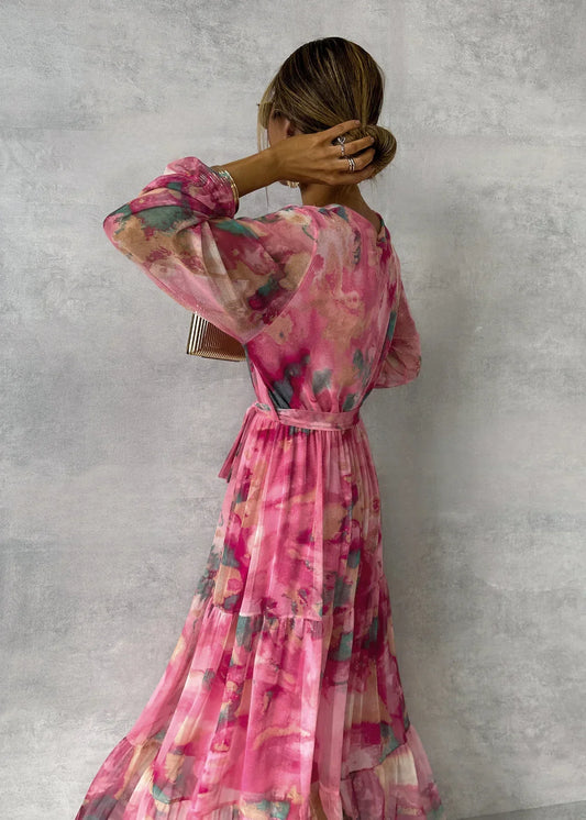 Elena | Floral Wrap Maxi Dress
