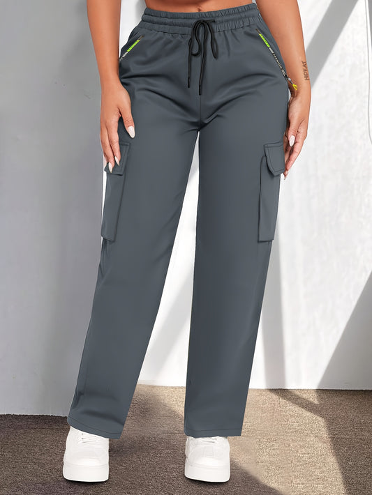 Hailey | High-Waisted Drawstring Cargo Pants