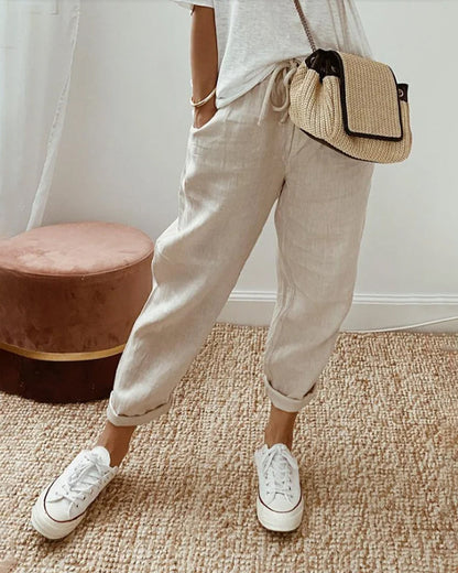Lily | Drawstring Linen Pants