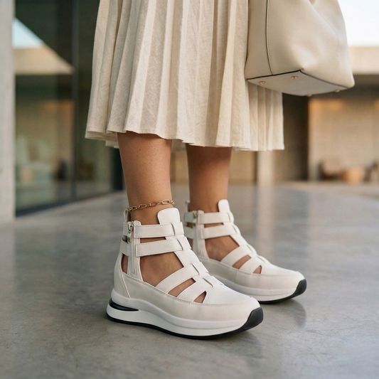 Tara | Strappy Platform Wedge Sneakers