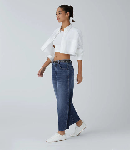 Olivia | Curved Barrel-Leg Jeans