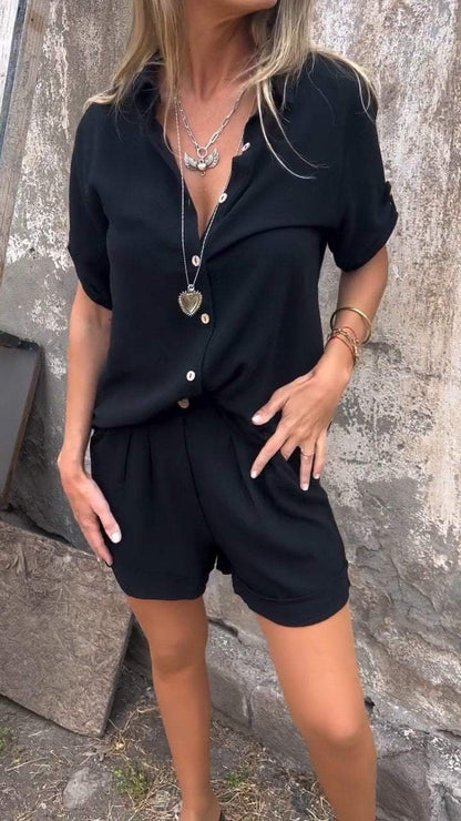 Sarah | Relaxed Shirt and Short Set