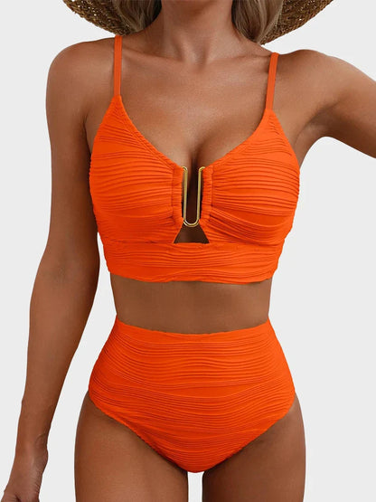 Elisse | Textured High-Waist Bikini Set