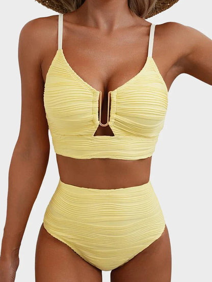 Elisse | Textured High-Waist Bikini Set