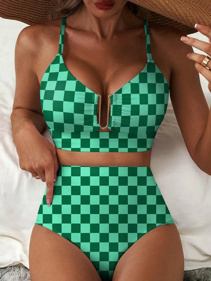 Elisse | Textured High-Waist Bikini Set