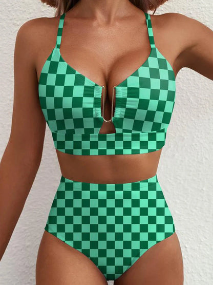 Elisse | Textured High-Waist Bikini Set