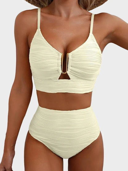 Elisse | Textured High-Waist Bikini Set