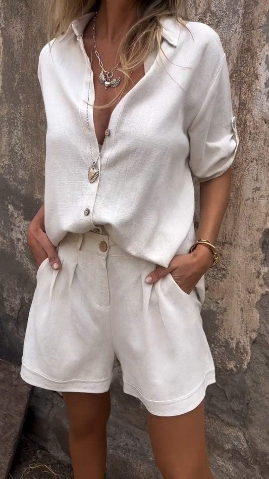 Sarah | Relaxed Shirt and Short Set