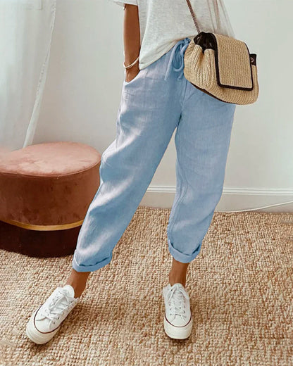 Lily | Drawstring Linen Pants