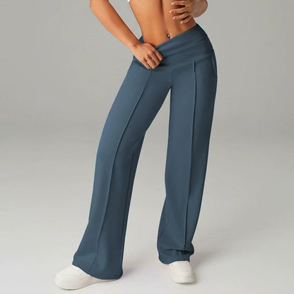 Isabella | High-Waisted Seamed Wide-Leg Pants