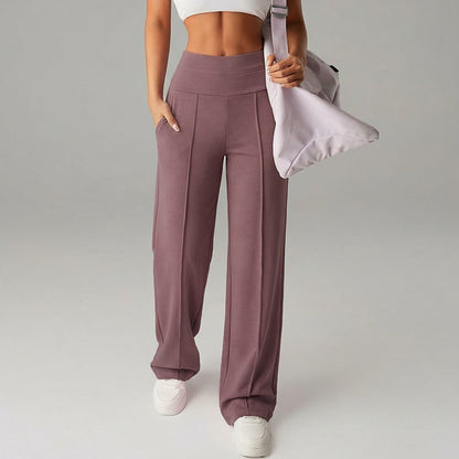 Isabella | High-Waisted Seamed Wide-Leg Pants
