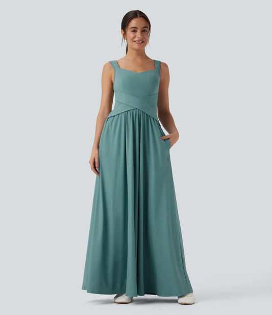 Coraline | Criss-Cross Waist Maxi Dress