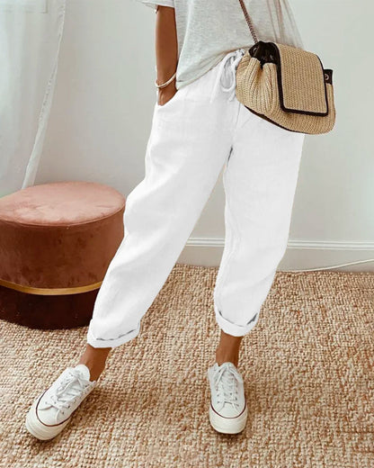 Lily | Drawstring Linen Pants