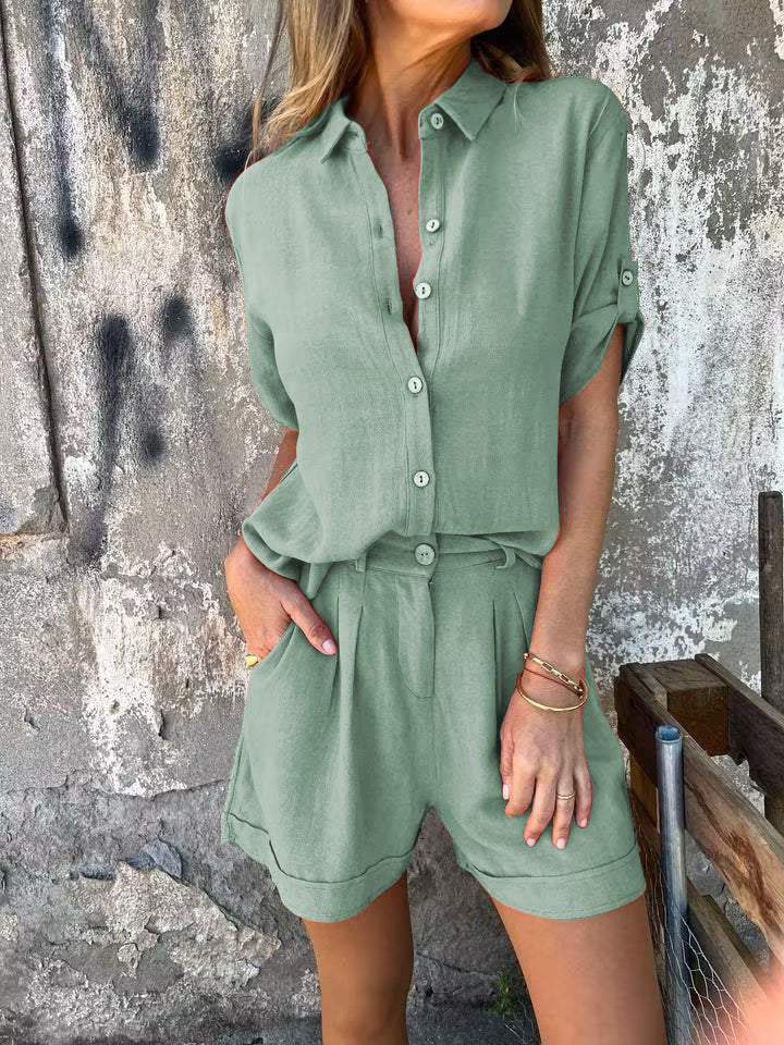 Sarah | Relaxed Shirt and Short Set