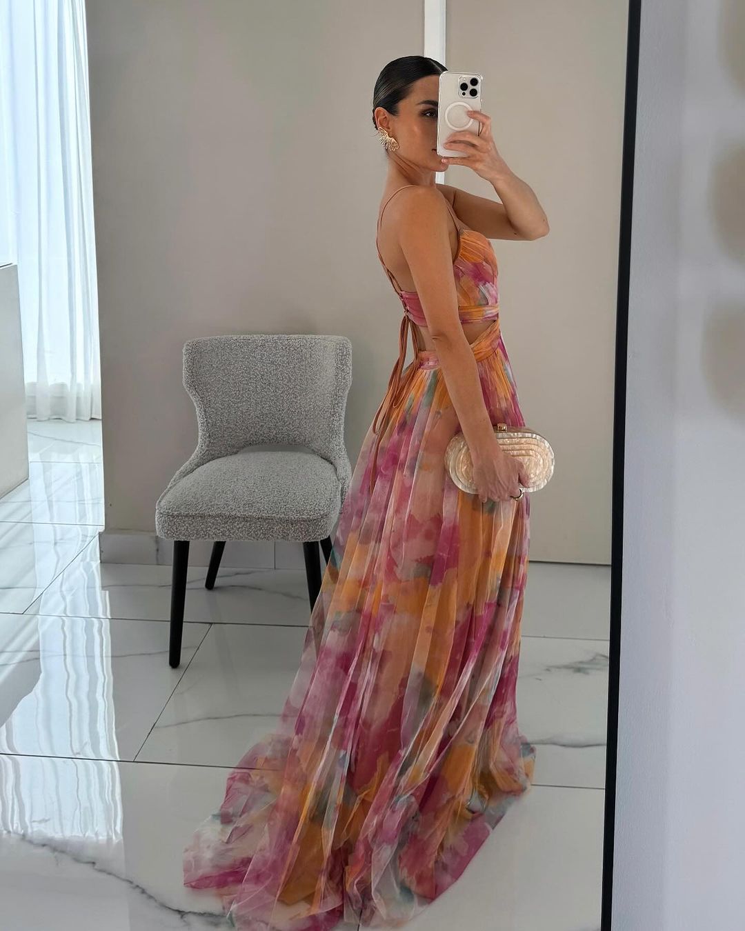 Celeste | Floral Tulle Maxi Gown
