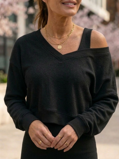 Isabella | Cropped Sweatshirt and Bodycon Midi Dress Set