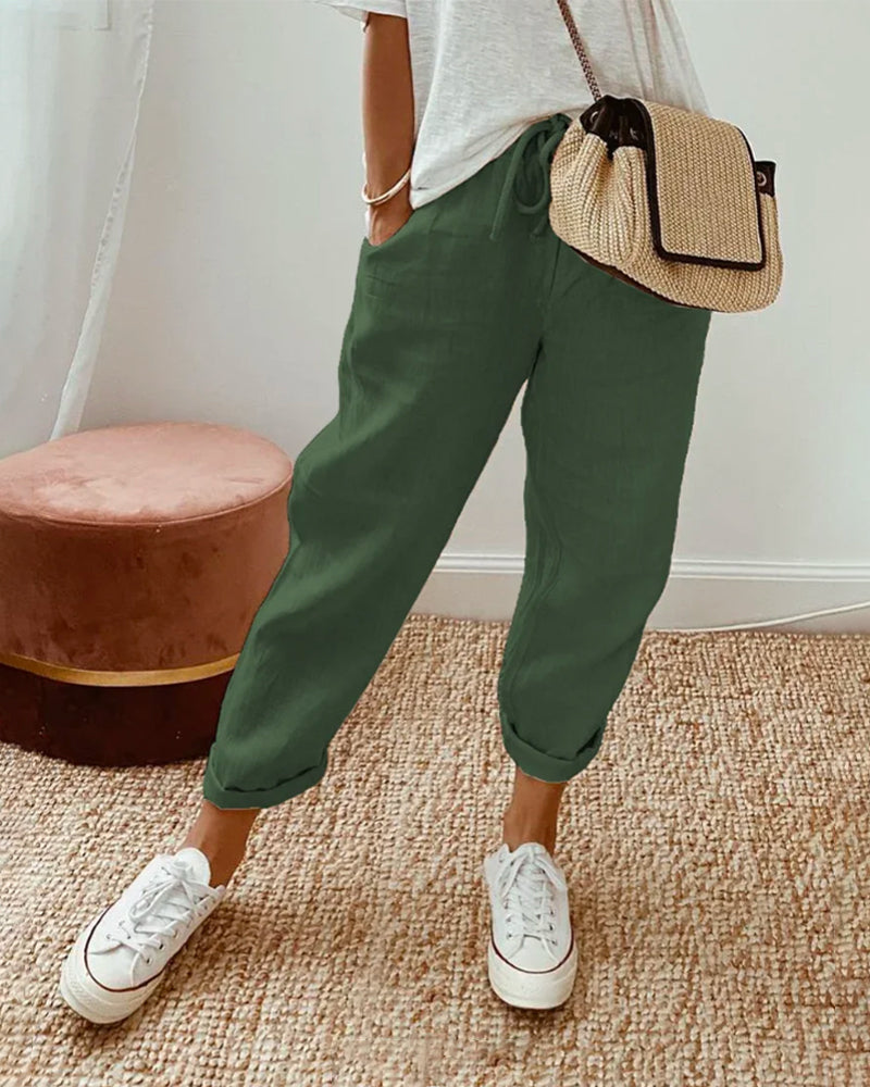 Lily | Drawstring Linen Pants