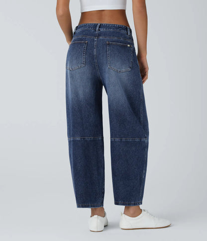 Olivia | Curved Barrel-Leg Jeans