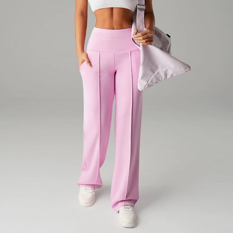 Isabella | High-Waisted Seamed Wide-Leg Pants