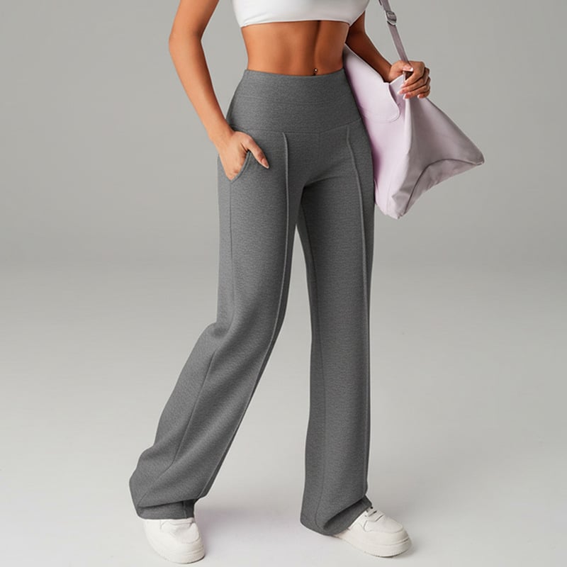 Isabella | High-Waisted Seamed Wide-Leg Pants