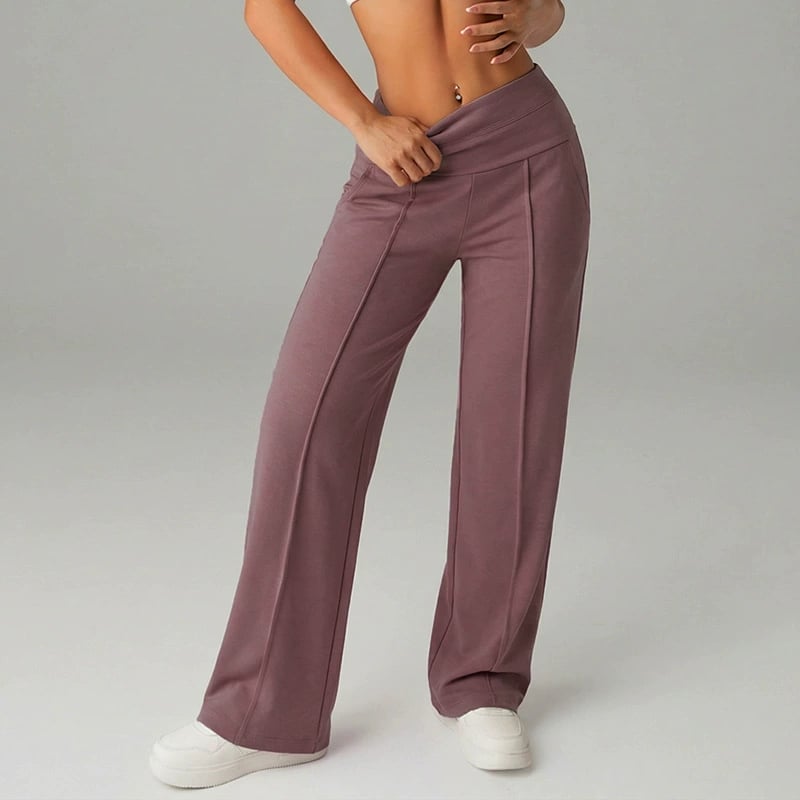 Isabella | High-Waisted Seamed Wide-Leg Pants