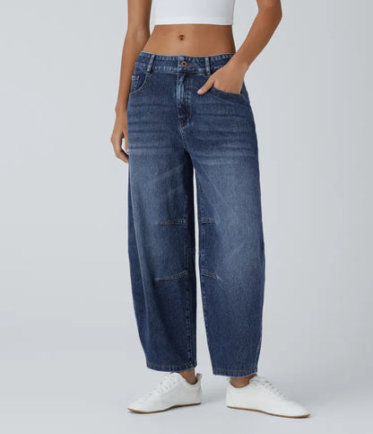 Olivia | Curved Barrel-Leg Jeans