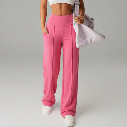 Isabella | High-Waisted Seamed Wide-Leg Pants