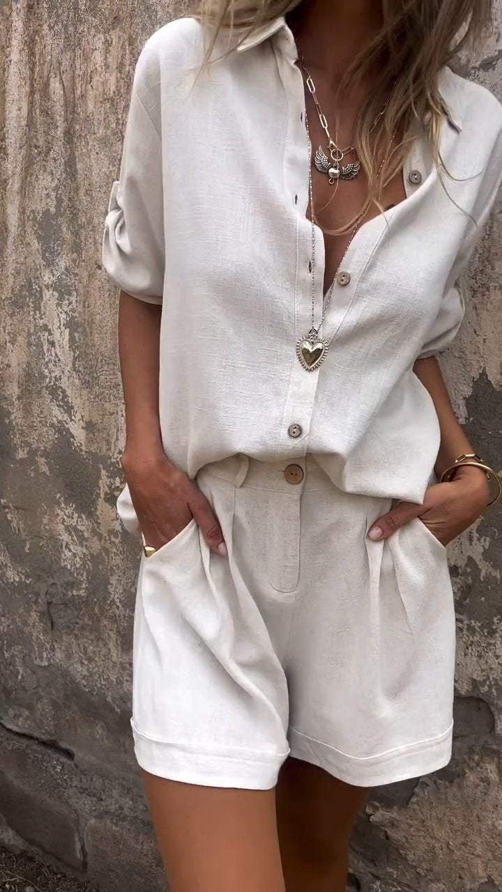 Sarah | Relaxed Shirt and Short Set