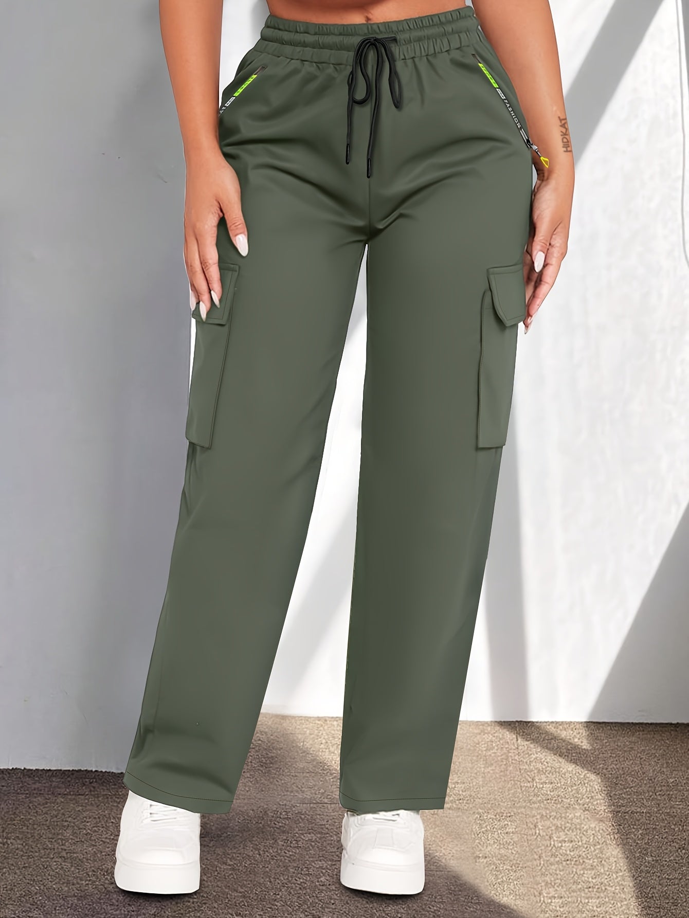 Hailey | High-Waisted Drawstring Cargo Pants
