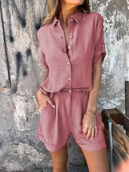 Sarah | Relaxed Shirt and Short Set