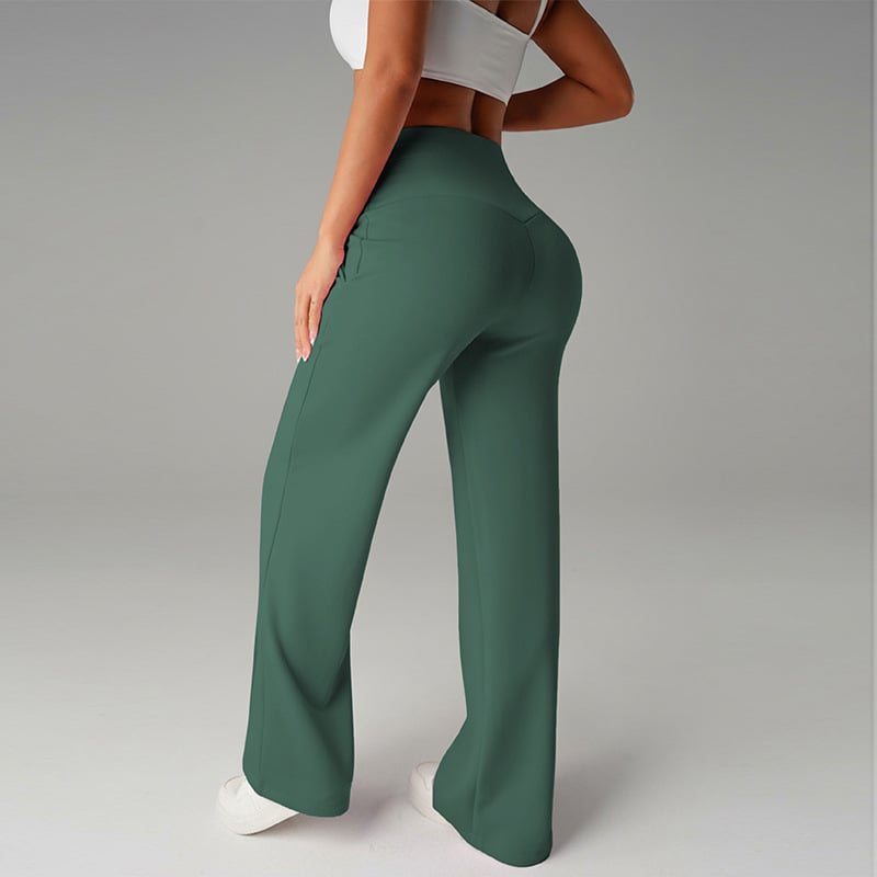 Isabella | High-Waisted Seamed Wide-Leg Pants