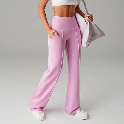 Isabella | High-Waisted Seamed Wide-Leg Pants