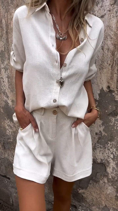 Sarah | Relaxed Shirt and Short Set