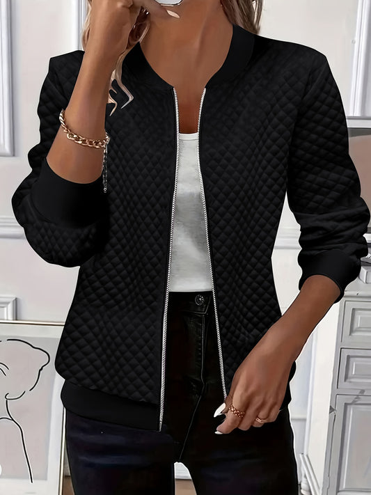 Mackenzie | Quilted Zip-Up Bomber Jacket