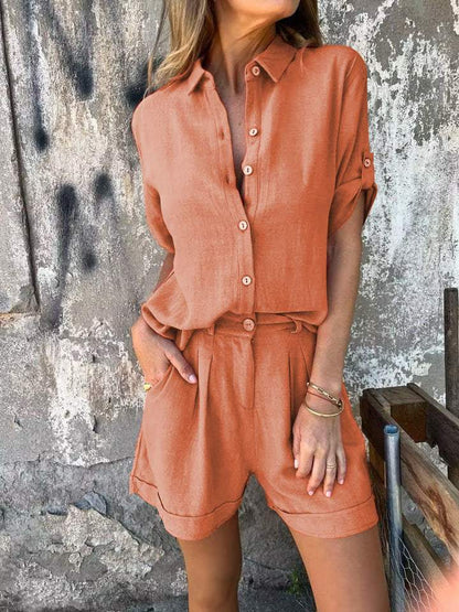 Sarah | Relaxed Shirt and Short Set