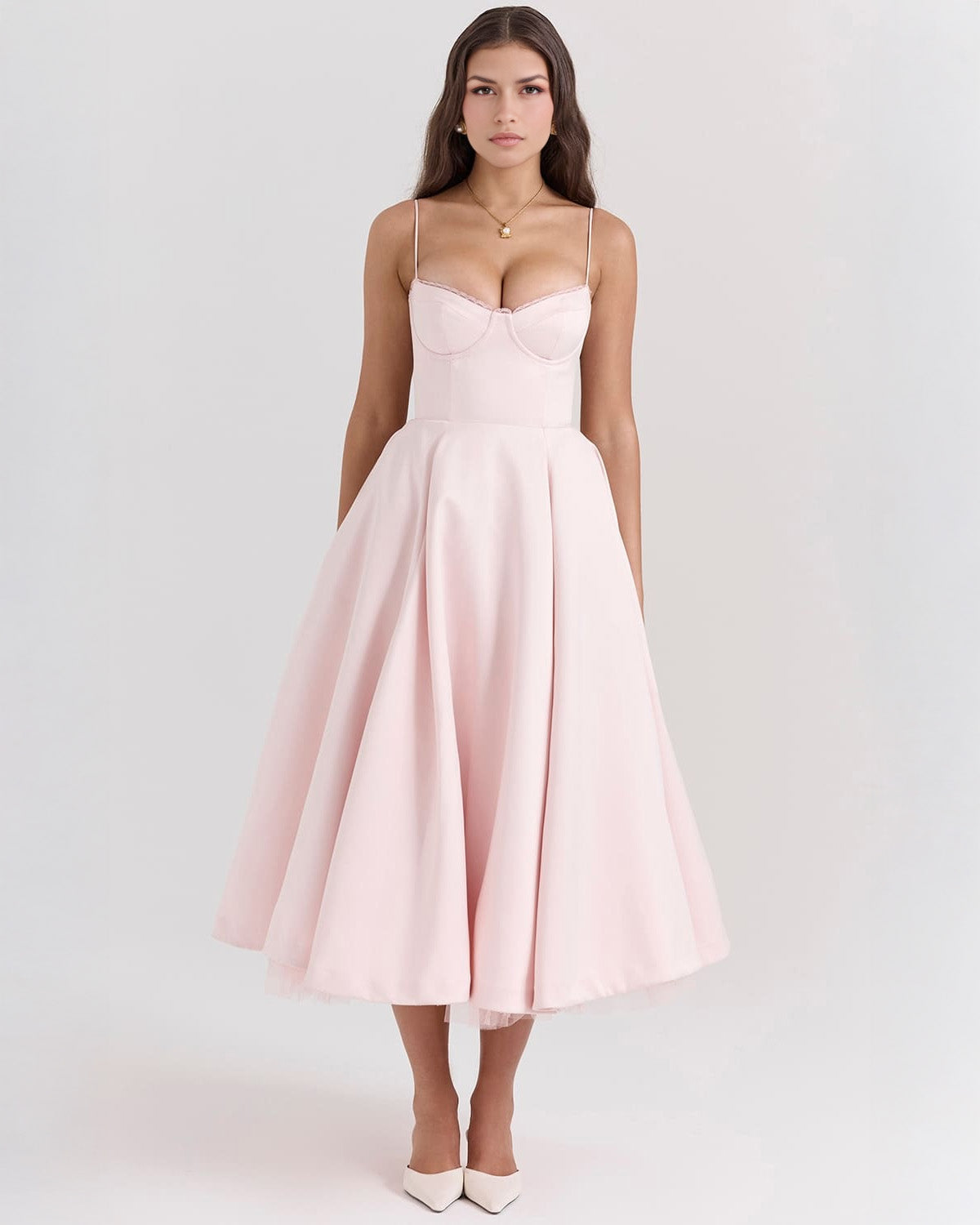 Cassandra | Sweetheart A-Line Midi Dress