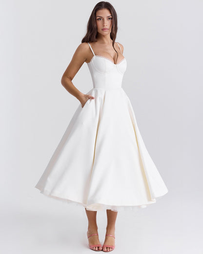 Cassandra | Sweetheart A-Line Midi Dress